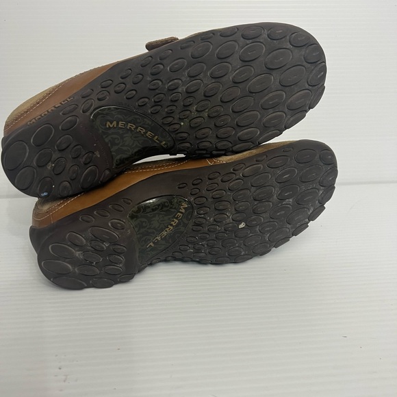 Merrell Plaza Bandeau Tan Leather Mary Jane shoes Size 10 - Picture 5 of 8